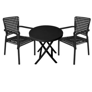 سفير طقم اثاث خارجى كلاسيك 3 ق ( 2 كرسى + تربيزة  قابلة للطى )