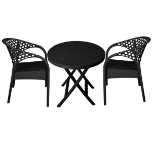 سفير طقم اثاث خارجى مدريد 3 ق ( 2 كرسى + تربيزة  قابلة للطى )