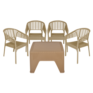 سفير طقم اثاث خارجى دايموند 5 ق ( 4 كرسى + تربيزة )